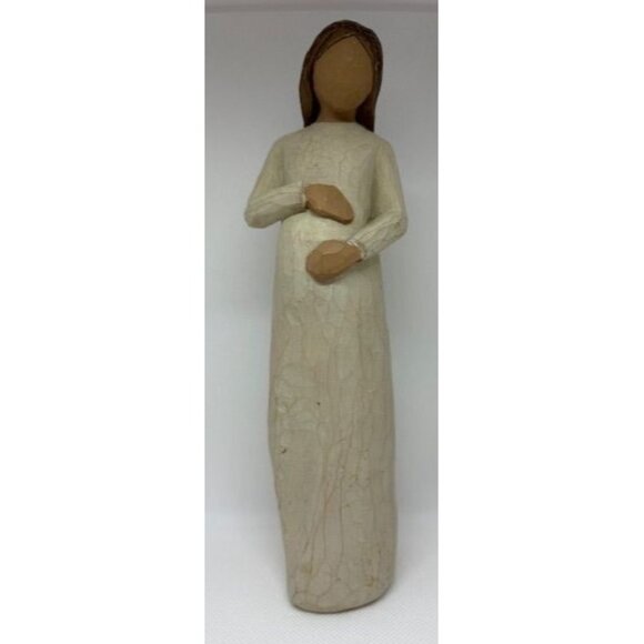 Willow Tree "Cherish" Figurine Expecting Mother Holding Belly 2002 Susan Lordi C - Picture 1 of 4